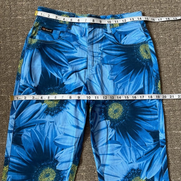 Vintage ROUTE 66 Daisy Print Blue Jeans 90s y2k 2000s - Picture 3 of 6